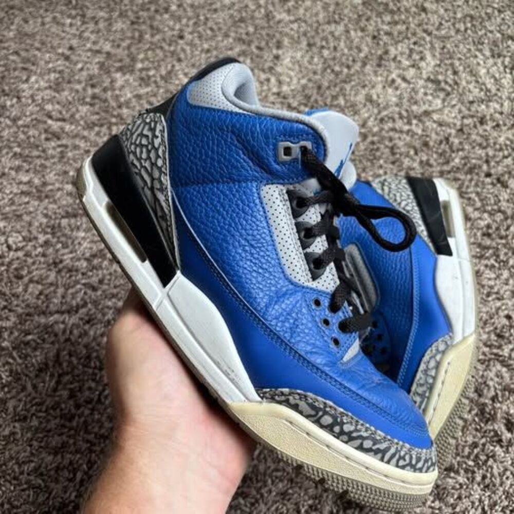 Nike Air Jordan 3 Retro Varsity Royal Blue Cement Mens Size 9 CT8532-400